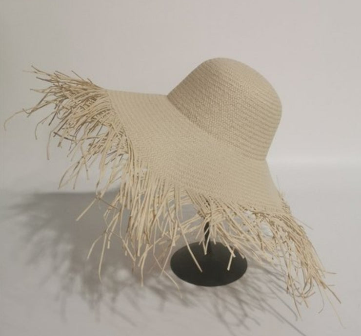 Straw Tassel Fedora Hat