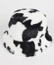 Cowprint Fur Bucket Hat