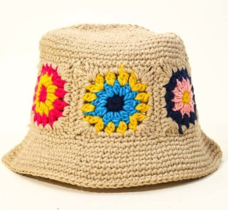 Crochet Knit Bucket Hat