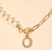 Pearl Bead Charm Necklace